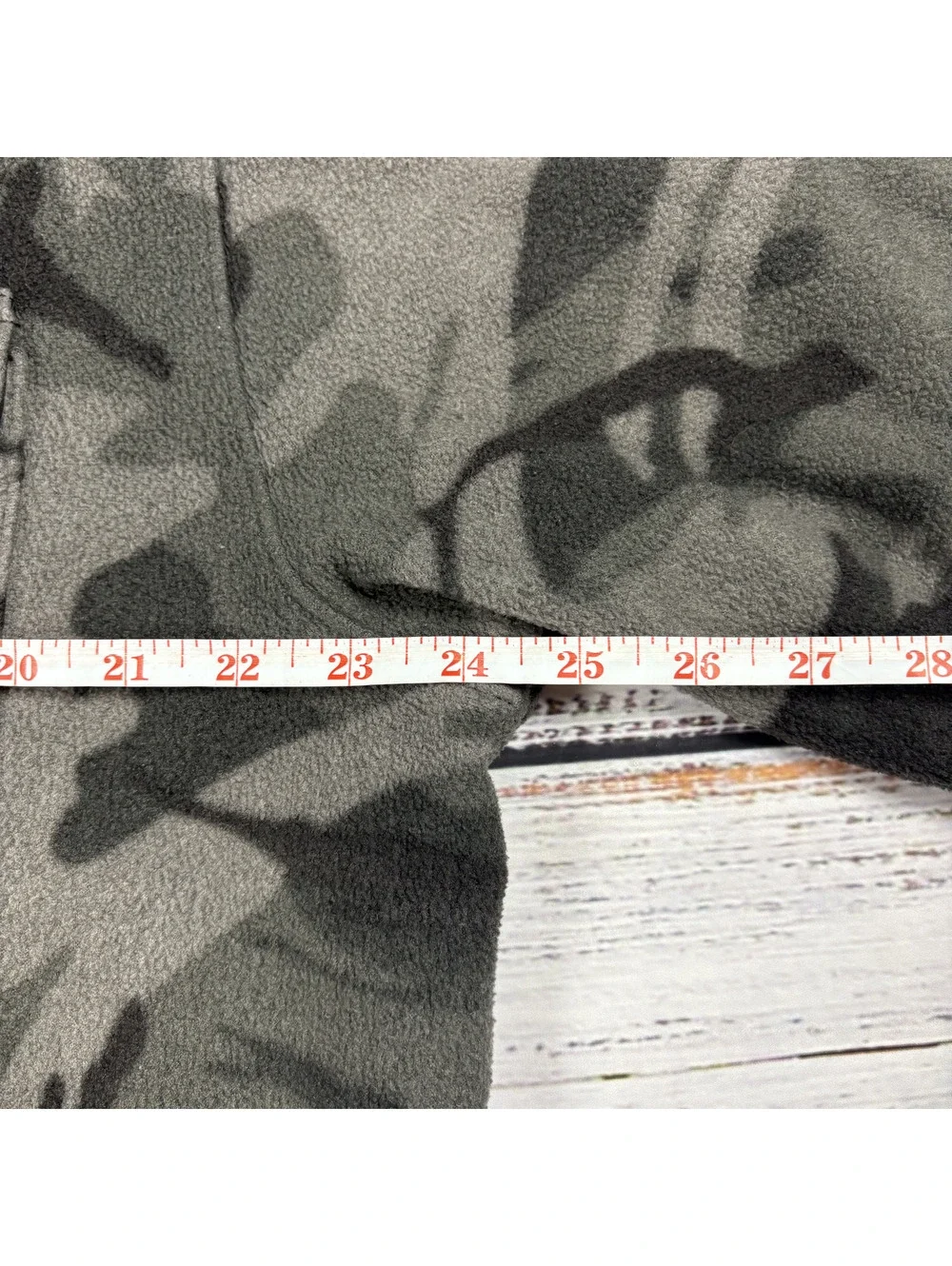 Wrangler Fleece Shirt Jacket Camo Polyester Gray Green Size Large
